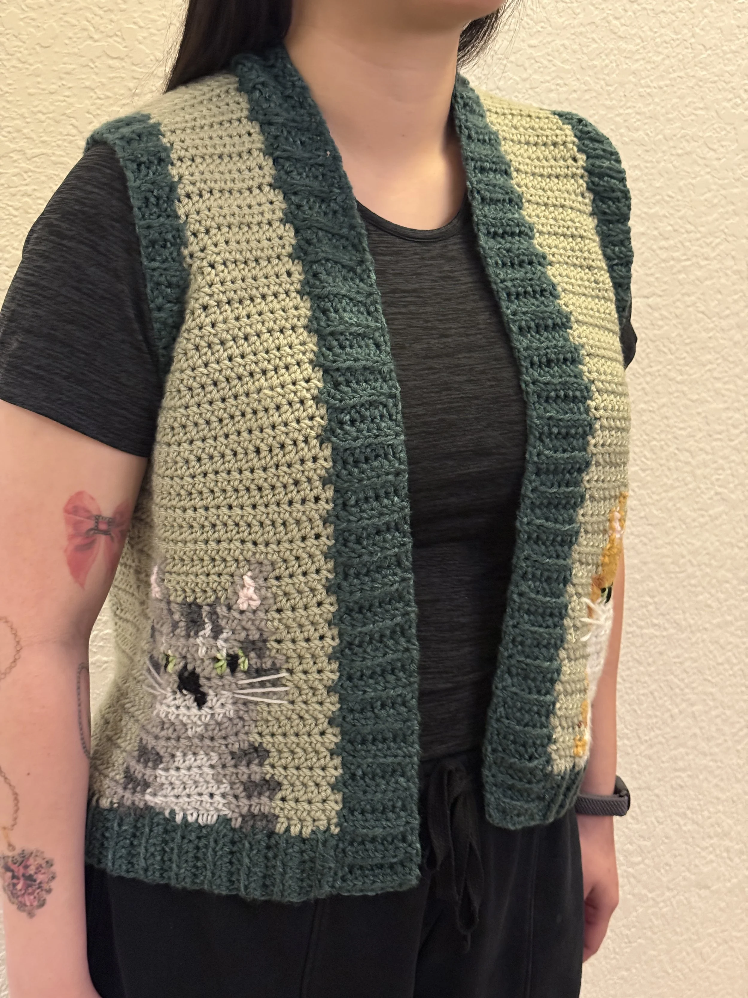 IG @koreenakreates made with pair of vests pattern
