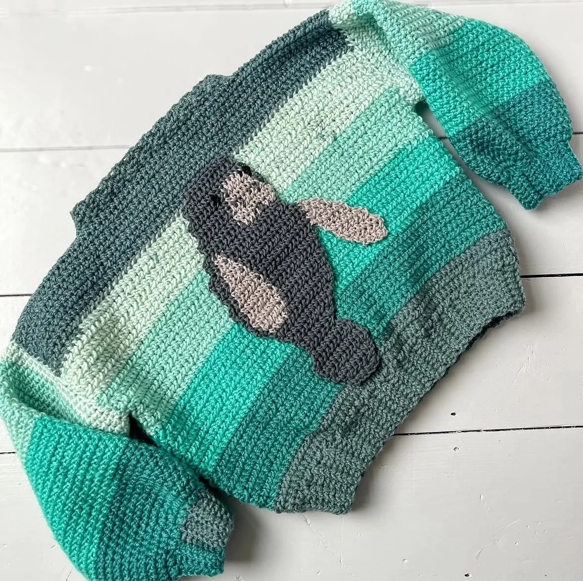 manatee colorwork graphic