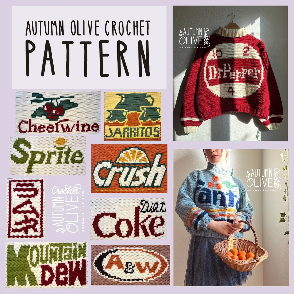 soda pop shop sweaters pattern — autumn olive crochet