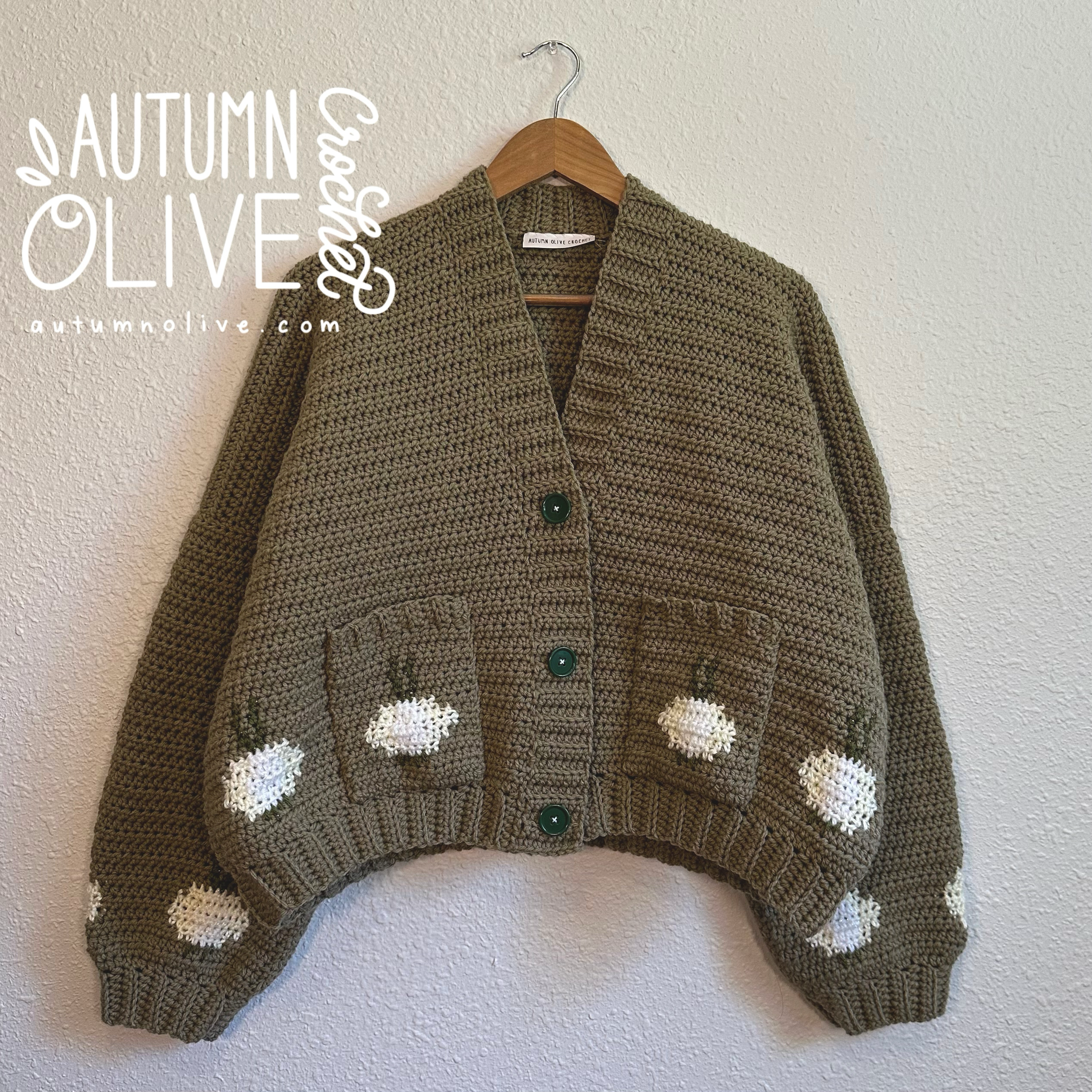 magic garlic cardigan (sparkly graphics)