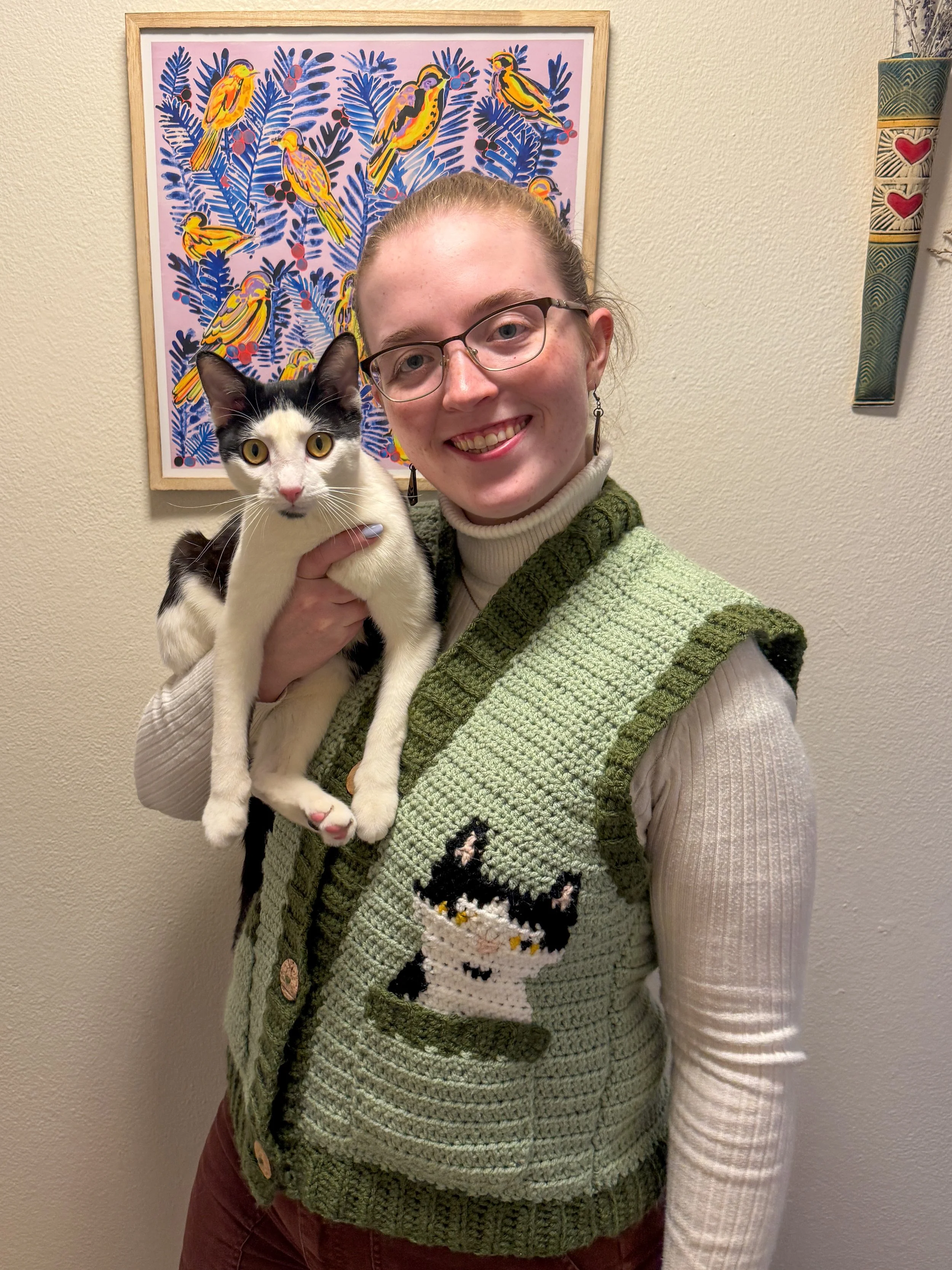 IG @stitchsalamander made with pair of vests pattern