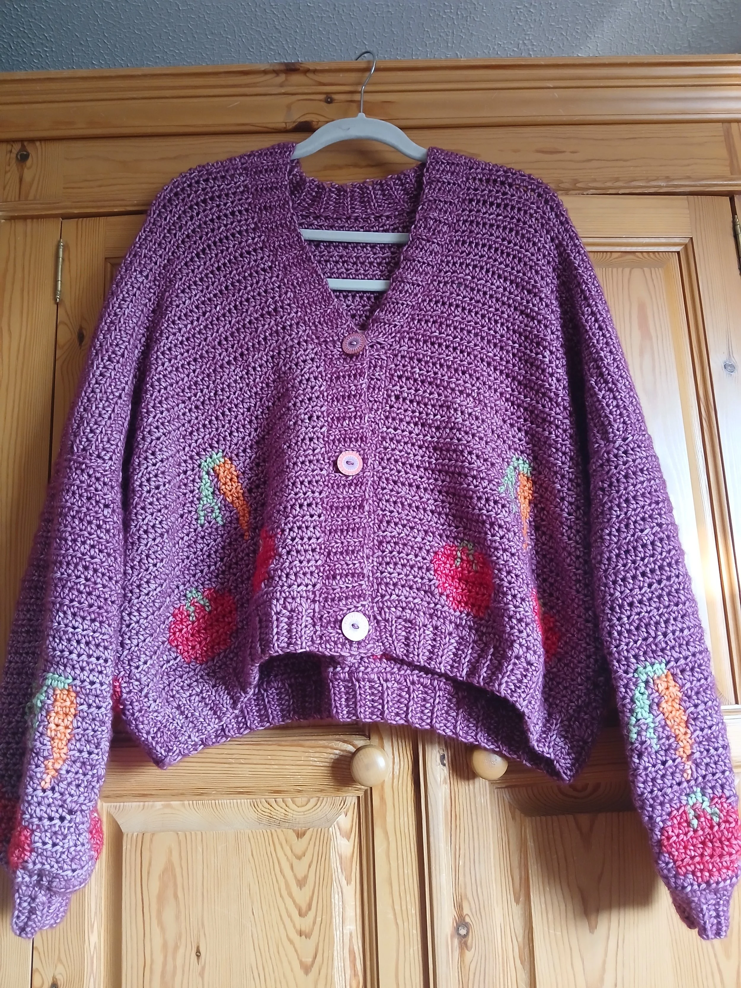 purple garden cardigan