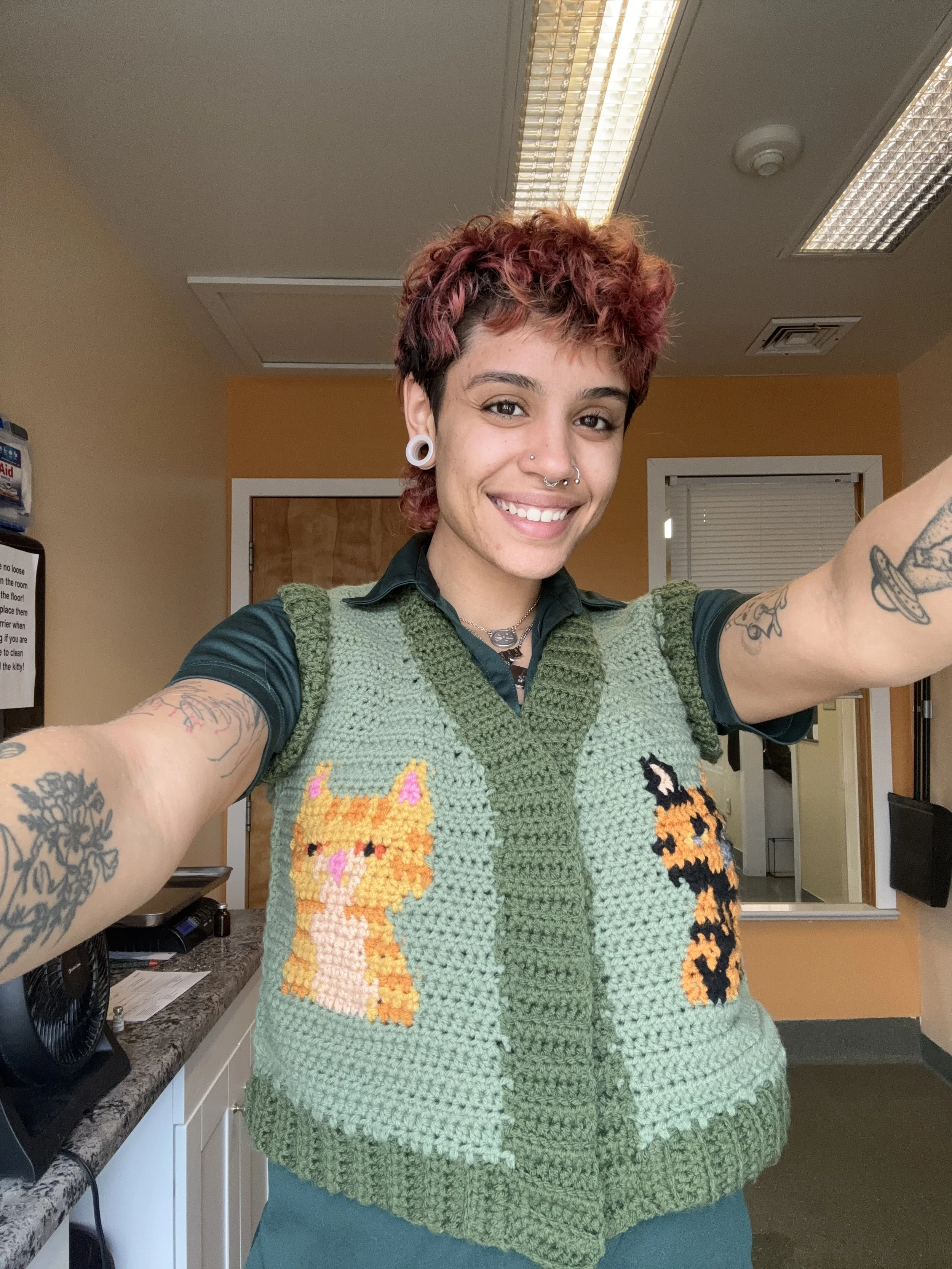 IG @hookedonmoe made with pair of vests pattern