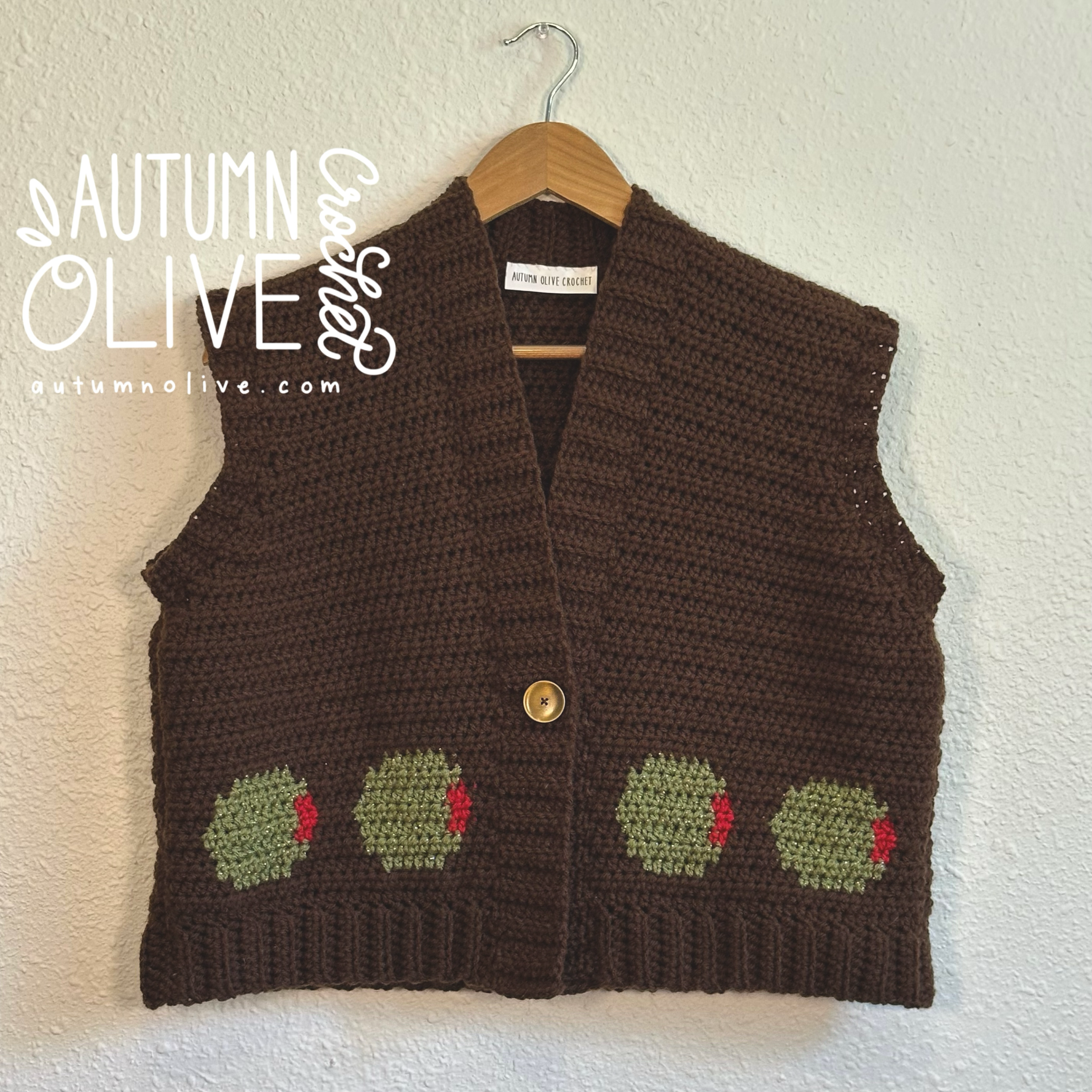 olive oil vest made with pair of vests pattern