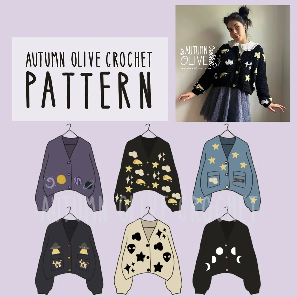 cosmic cardigans pattern — autumn olive crochet