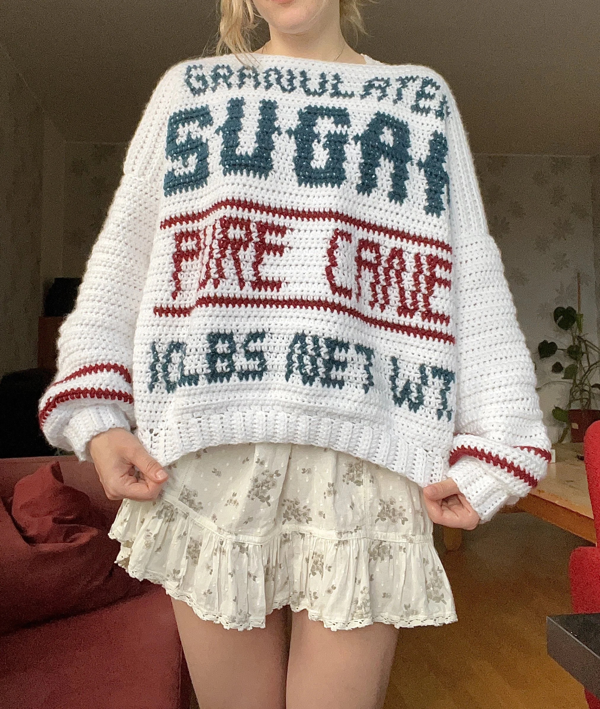 sugar sweater with boatneck option
