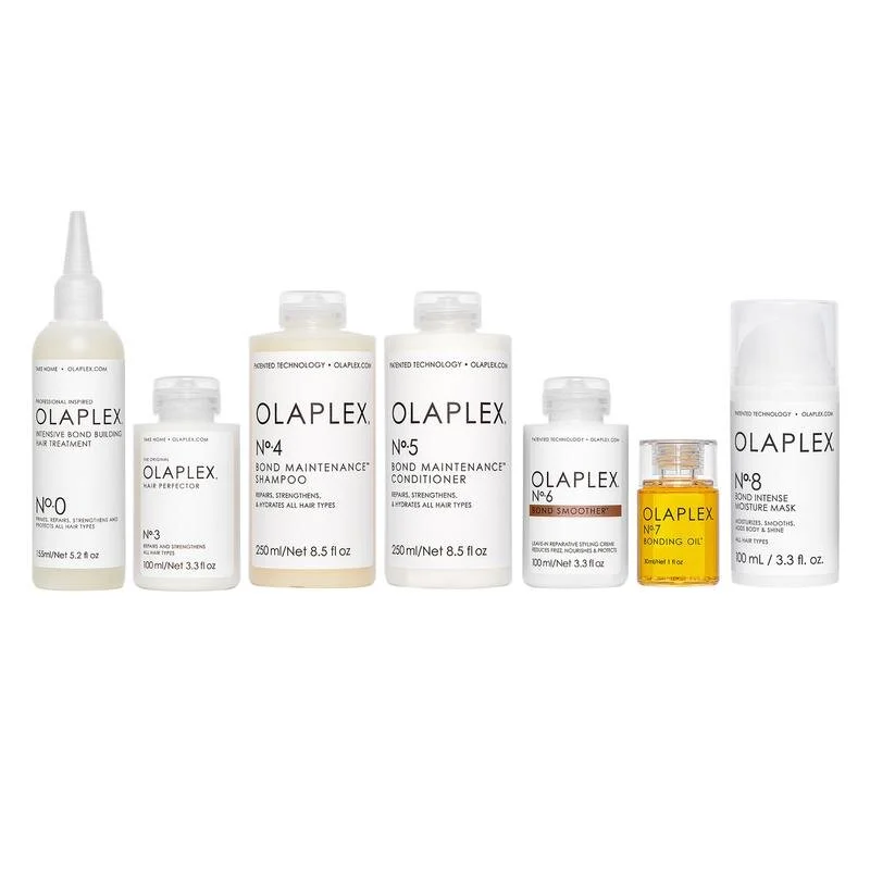 Olaplex offers a system of patented amino acid bond building treatment products that will repair, strengthen, and leave hair healthier and moisturized. 