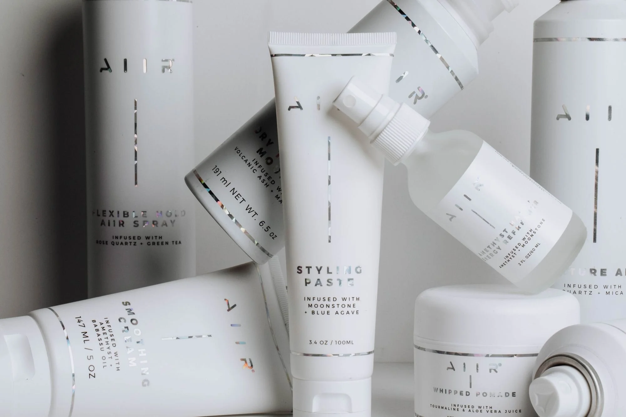 Aiir vision is Hair Wellness. The Aiir line of product delivers a unique combination of high performance hair products infused with natural botanicals and precious gemstones believed to deliver complete wellbeing. 