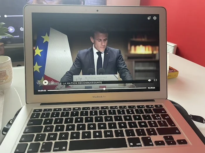   French President Emmanuel Macron on Maryse Condé in a moment of remembrance  