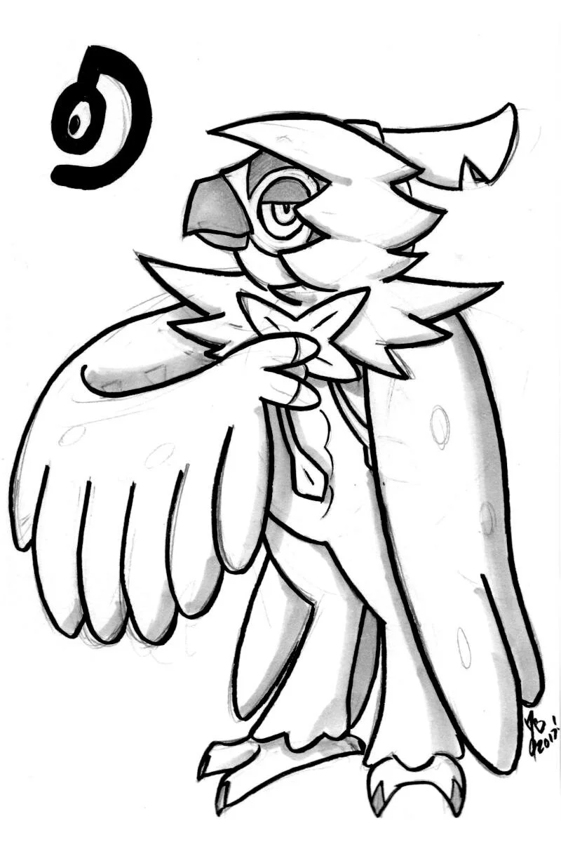 Decidueye Coloring Pages
