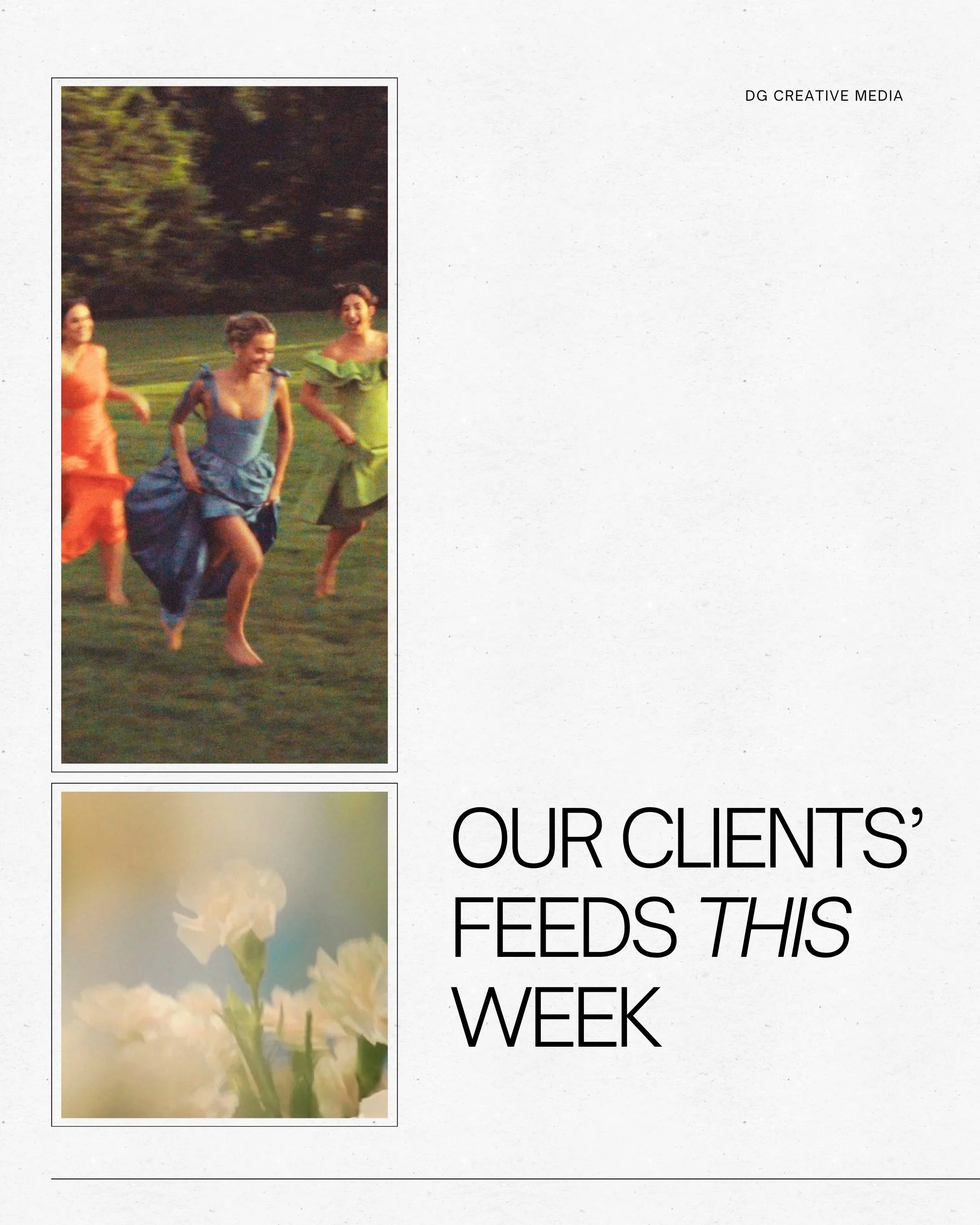 Take a look at what some of our clients have posted this week!

We carefully curate every feed to not only be eye-catching, but to tell your brand&rsquo;s story.

If you are ready to redesign your social identity, DM us or email hello@dgcreativemedia