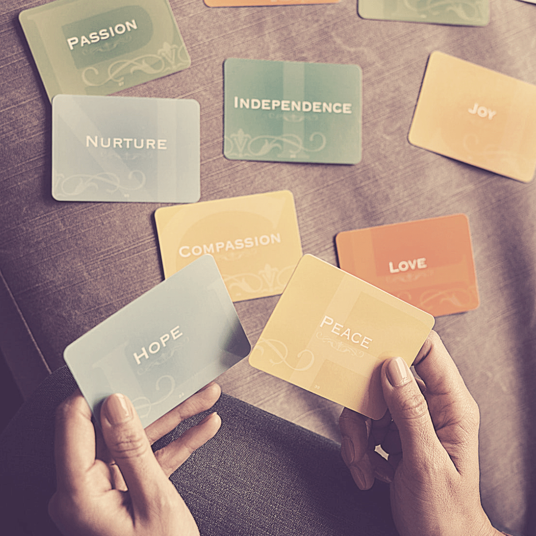 A-person-doing-a-values-card-sort-exercise