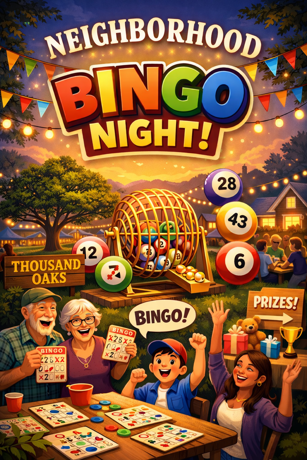 TONA Community meeting! Bingo, Popcorn and Neighbors