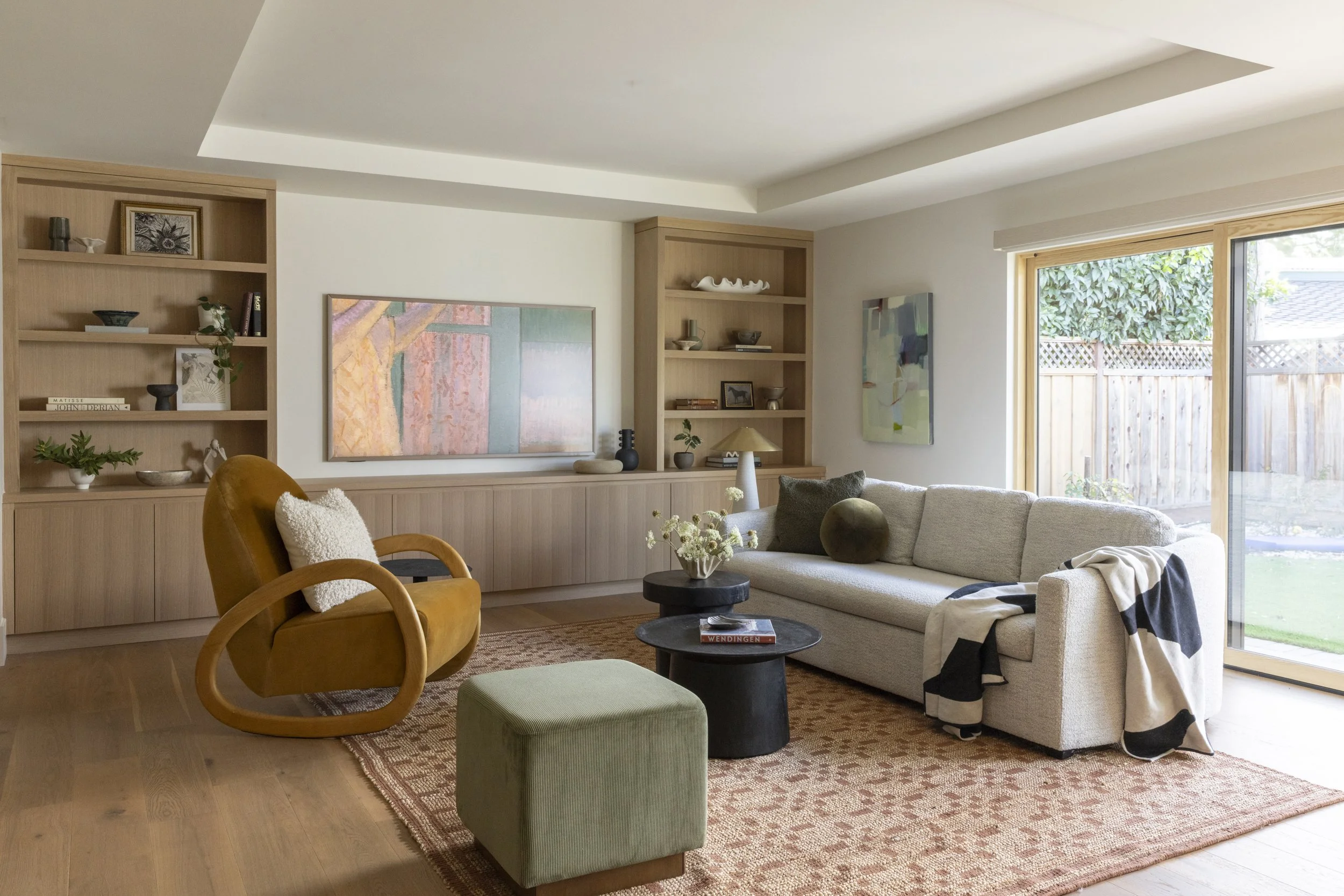 living room and sliding glass door