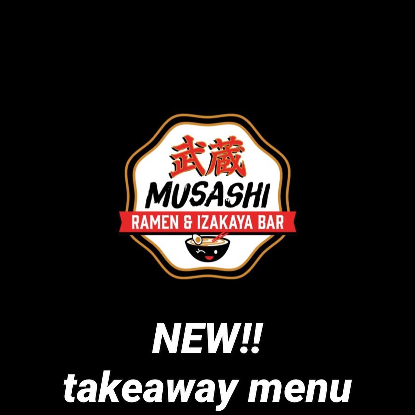 Introducing to everybody... 

Musashi is launching a new takeaway &amp; delivery menu with more variety of options to be delivered or picked up by you! 

These are just a sneak peak of some new items that will join our musashi family 😉 for full menu