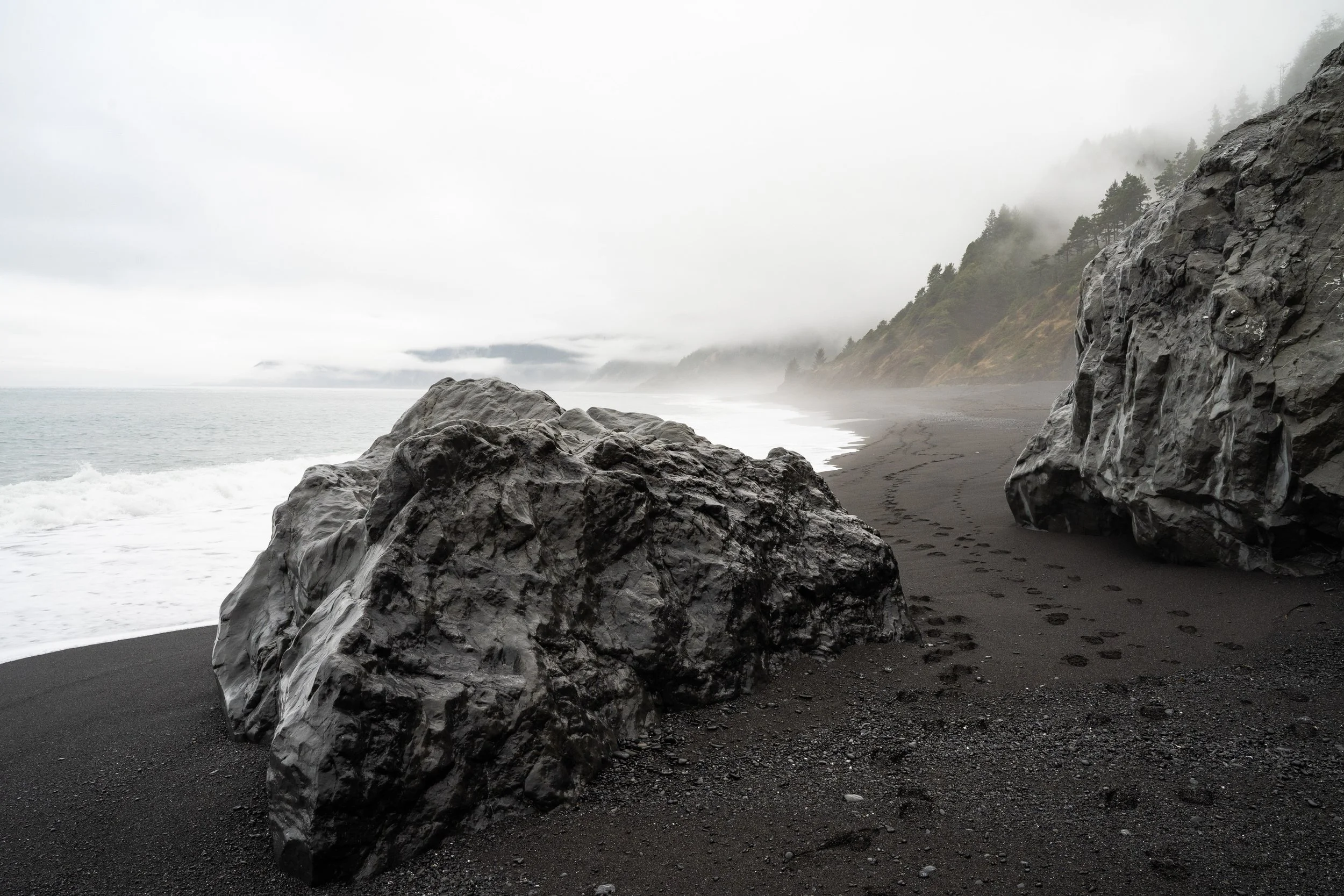 The Lost Coast Rocks and Footsteps