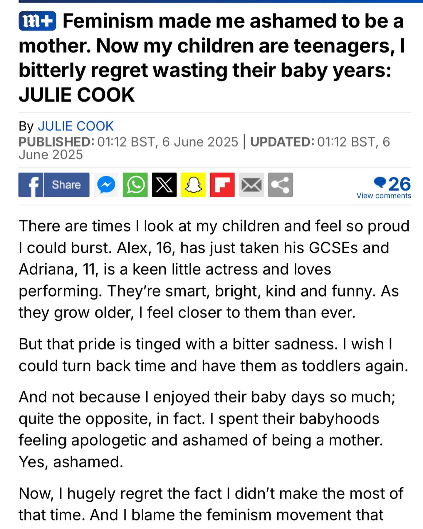 &ldquo;In fact, the proudest description of myself I can give is this: mother&rdquo;

Have you worried what others think of you?
Have your views changed over time?

Would love to hear your thoughts&hellip;