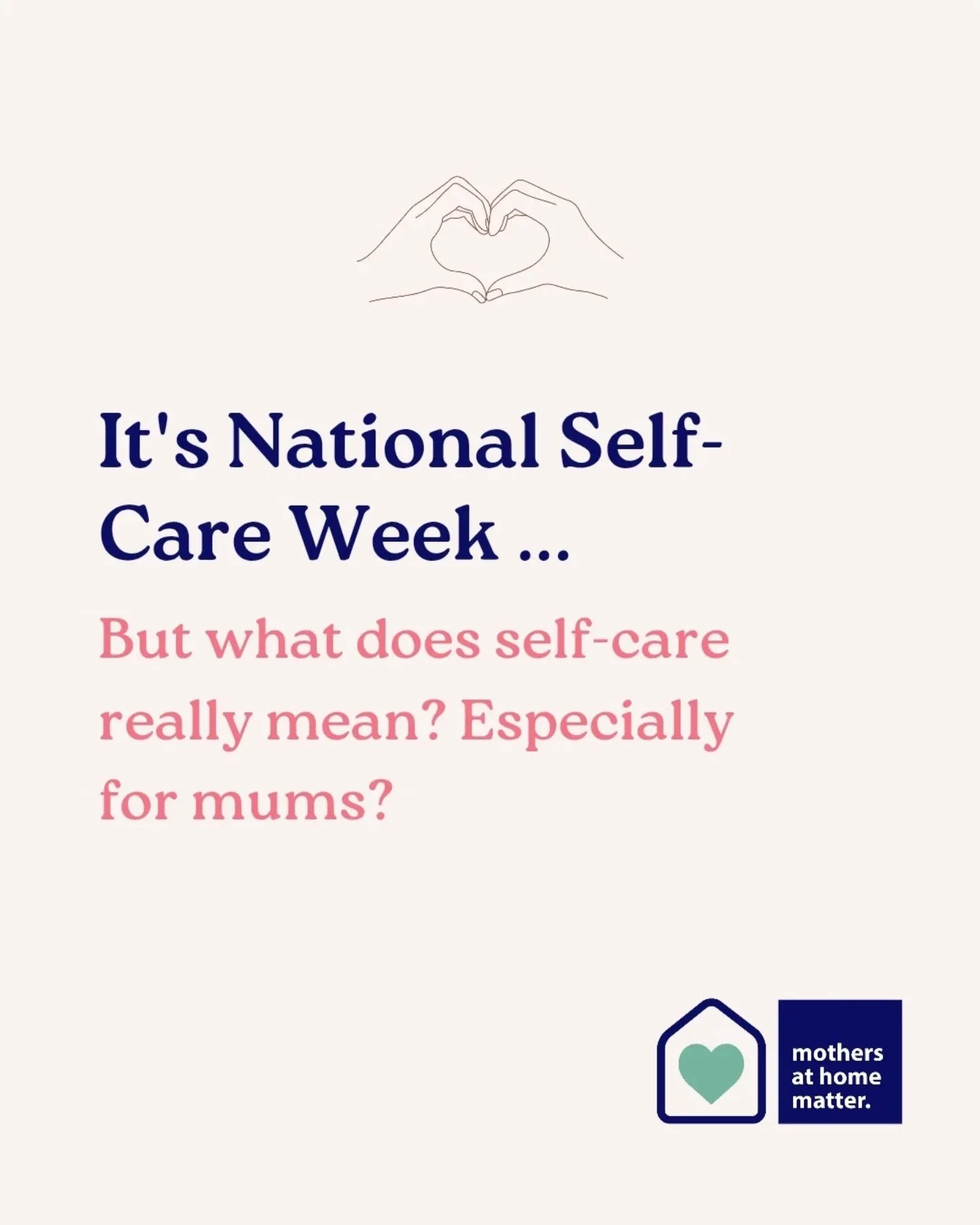 It&rsquo;s National Self-Care Week and for mums self-care can be both a challenge and a lifeline.&nbsp;

Perhaps sometimes it can feel like yet another task to add to your 'to-do' list ... but it can also be a way of saying 'my needs matter too'

Whe
