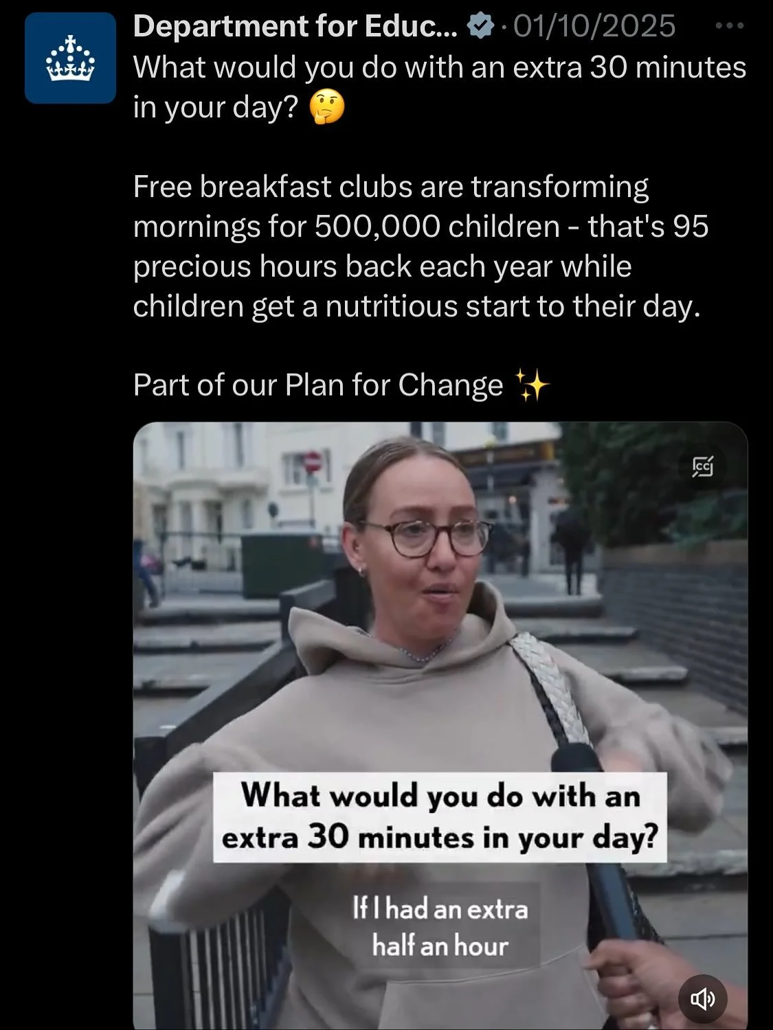 Why does the government constantly think we want less time with our children?

How would you answer this question?