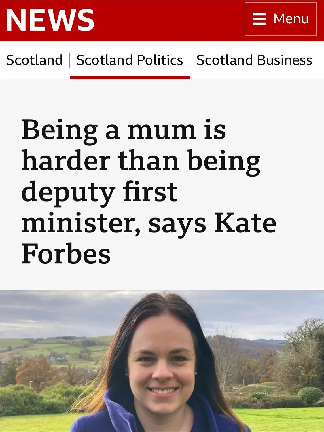 &ldquo;I realised I didn&rsquo;t have to.&rdquo;

Kate was torn between two very important jobs. For now she has chosen her family. 

But it does raise the issue that Scottish Parliament loses a very talented MP. 

Are there any easy answers? Should 