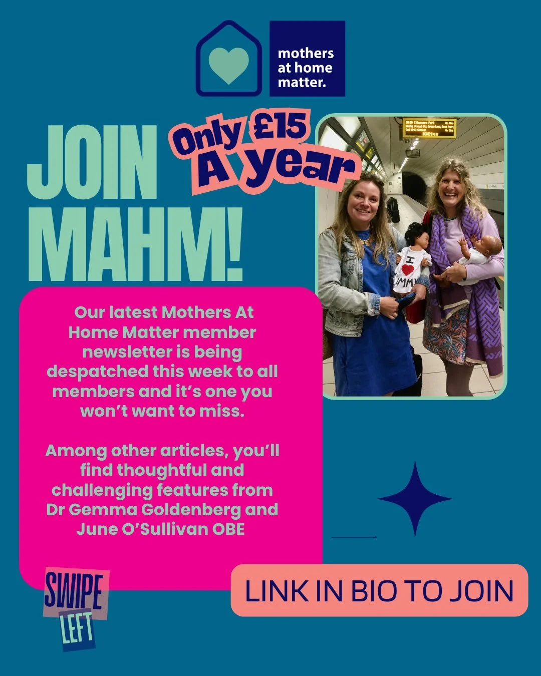 Press the link below to join Mothers at Home Matter. It&rsquo;s only &pound;15 a year. https://www.mothersathomematter.com/join-us  If you join this week we&rsquo;ll get the new Spring Newsletter in the post to you.  Be part of a movement for social 