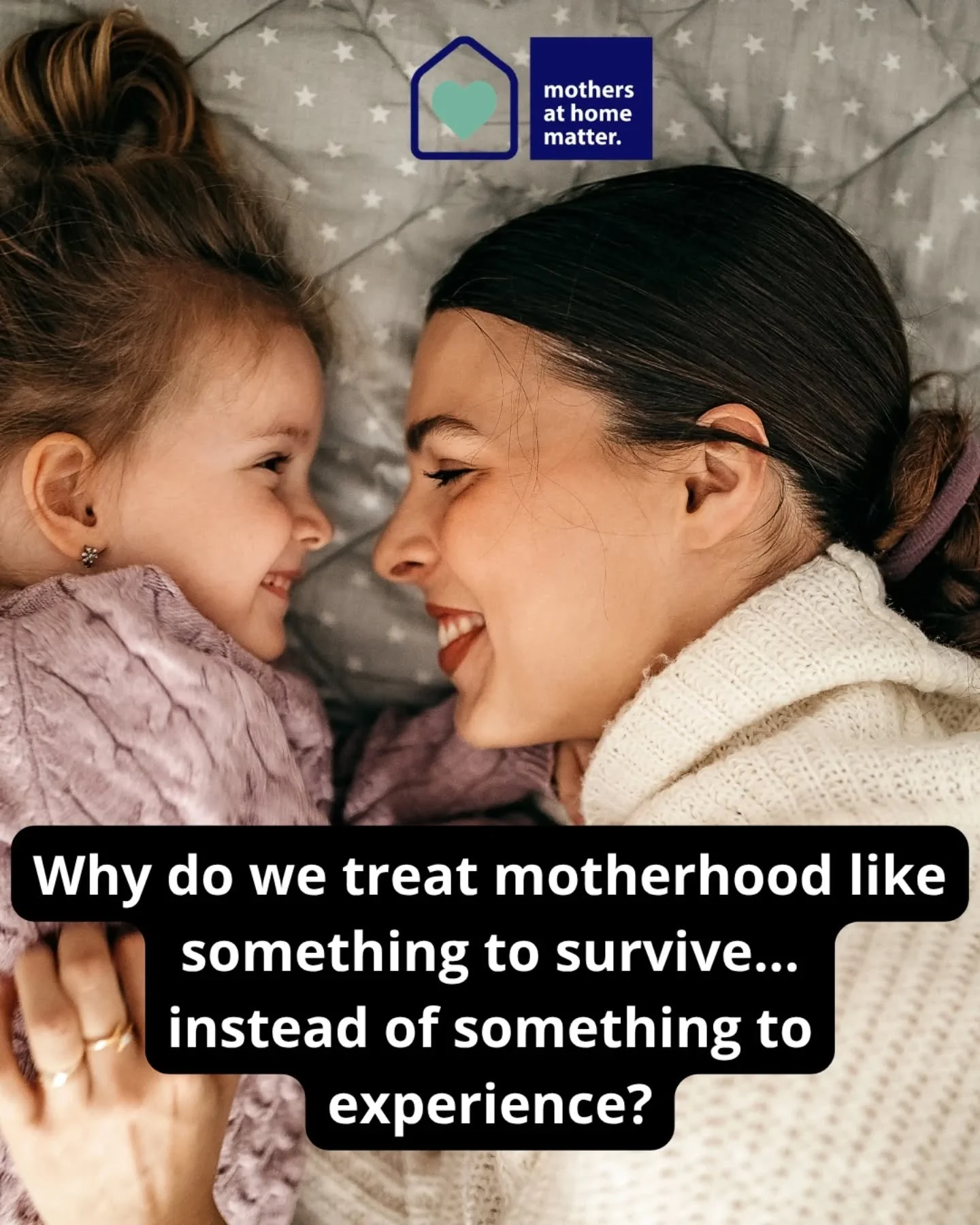 Motherhood is so often spoken about as something to 'get through' or as a burden to manage ... but seeing motherhood only through the lens of struggle misses so much of the picture.&nbsp;

Two things can coexist:

the weight of it and the wonder of i