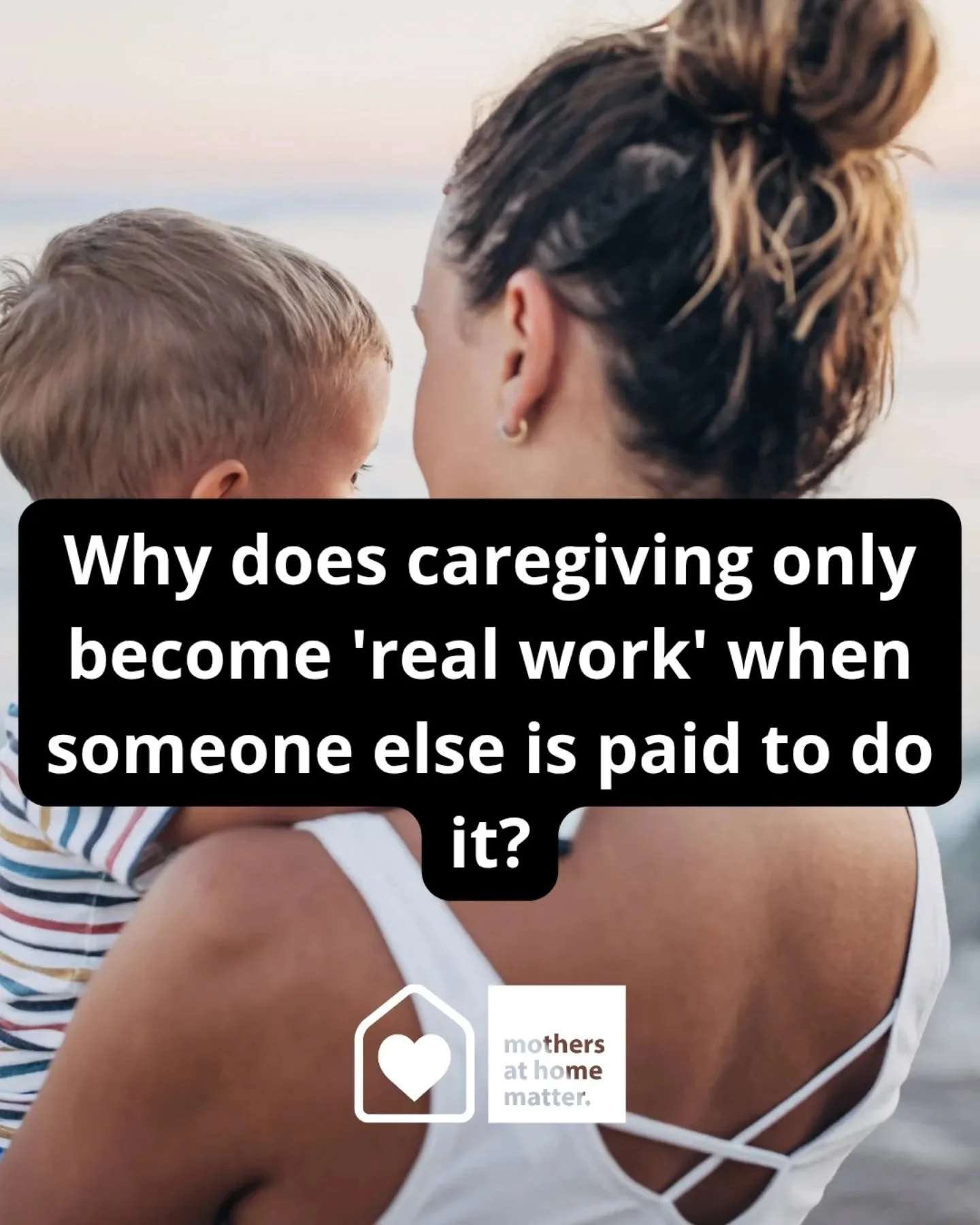We talk about giving families 'choice'  but that choice is narrowing.
Not everyone wishes to use daycare or nursery for their babies. Some mums would prefer to provide that care themselves - but they are losing the option to do so. 
Care is increasin