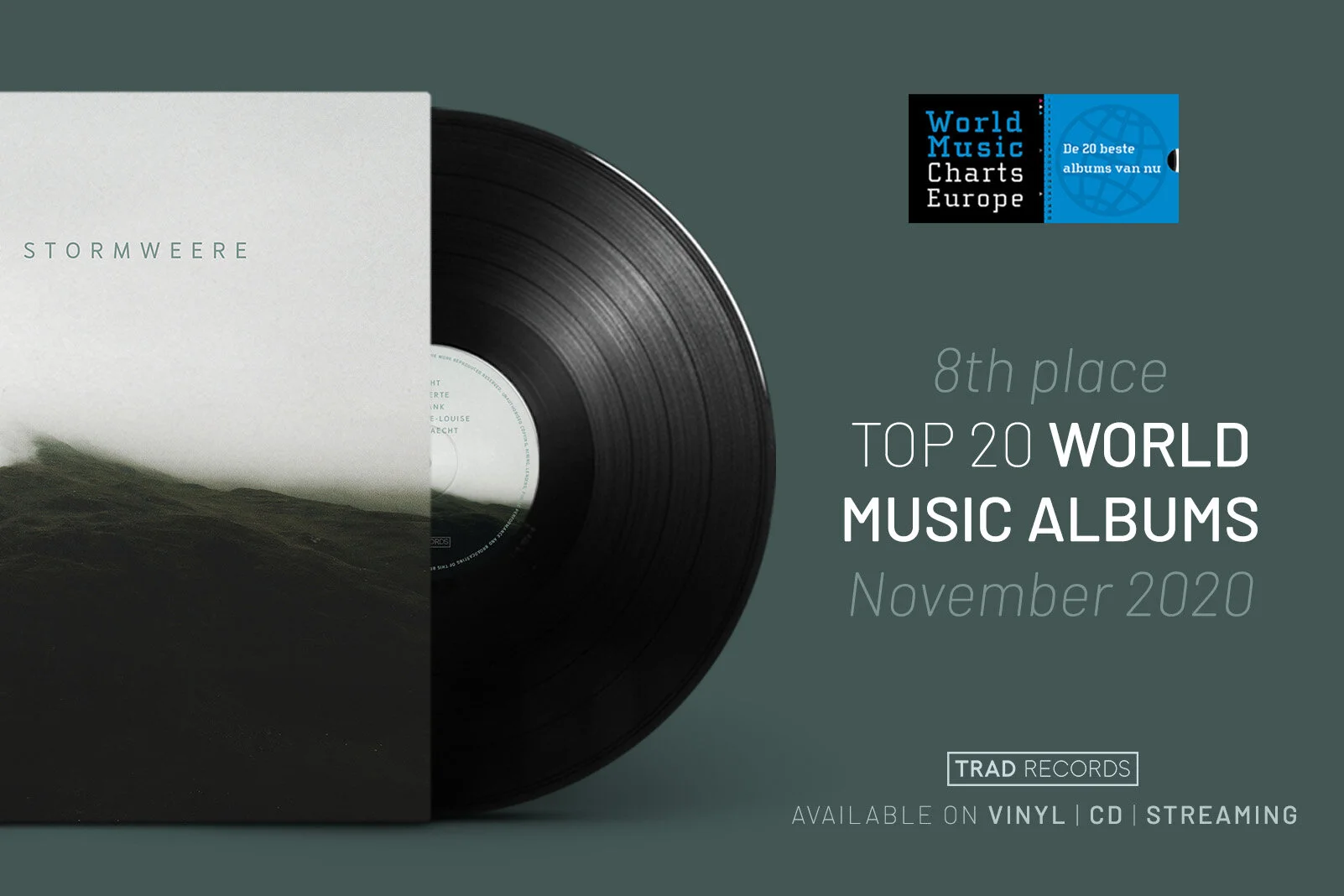 ‘Stormweere’ van Spilar in TOP20 World Music Charts