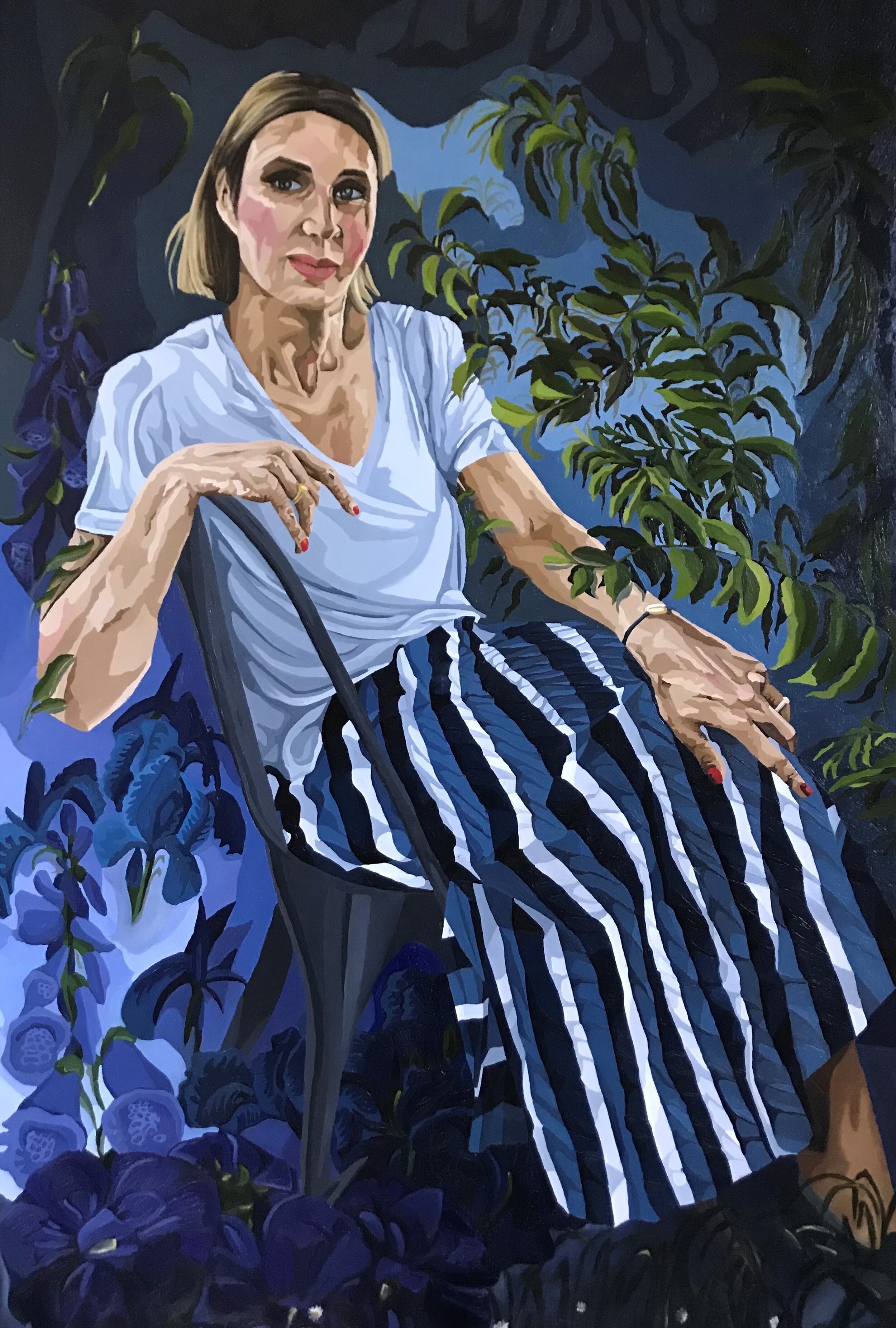 Night Garden (60x91cm, oil on canvas, 2020)