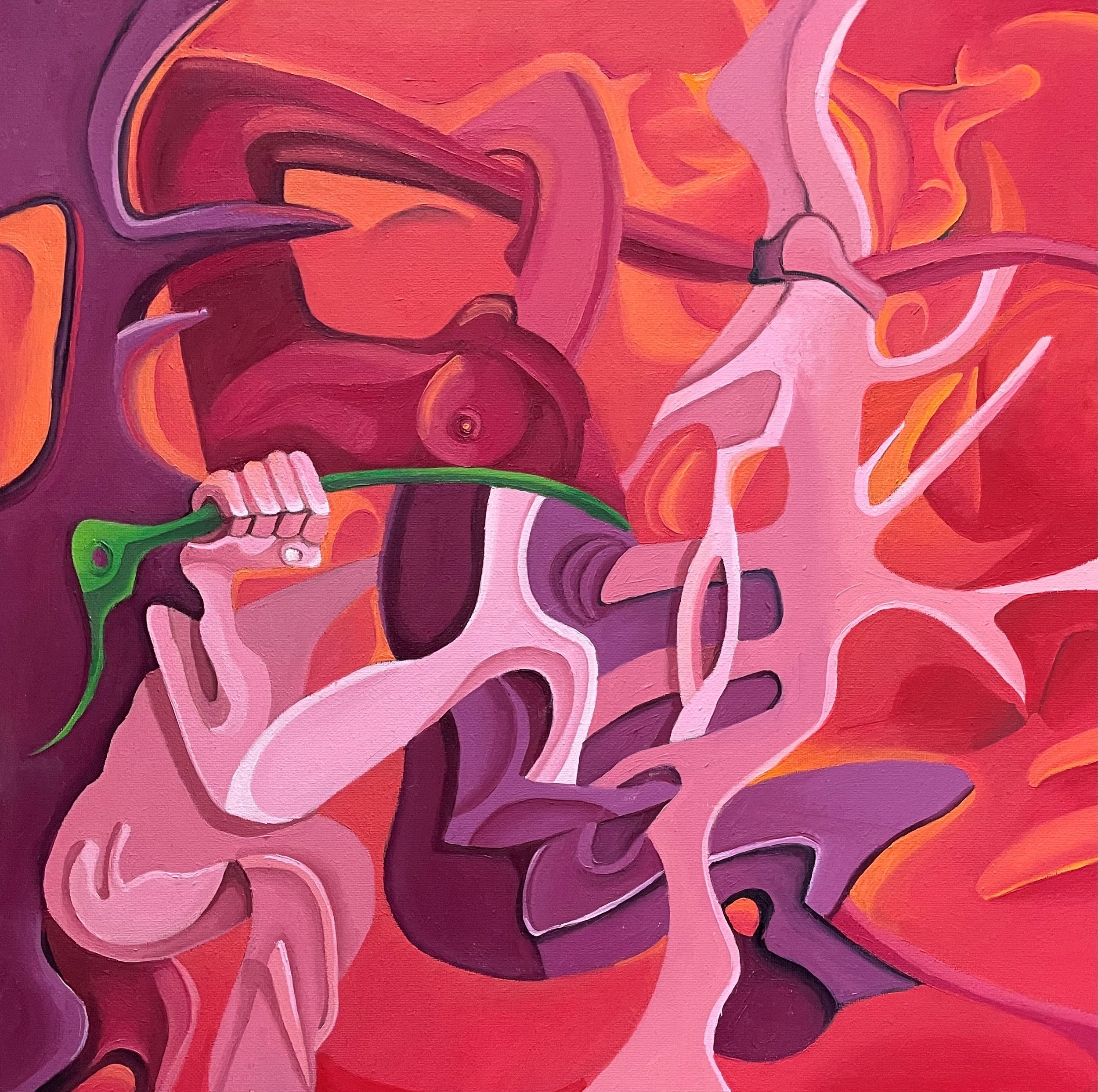 Hold On (30x30cm, oil on canvas, 2021)