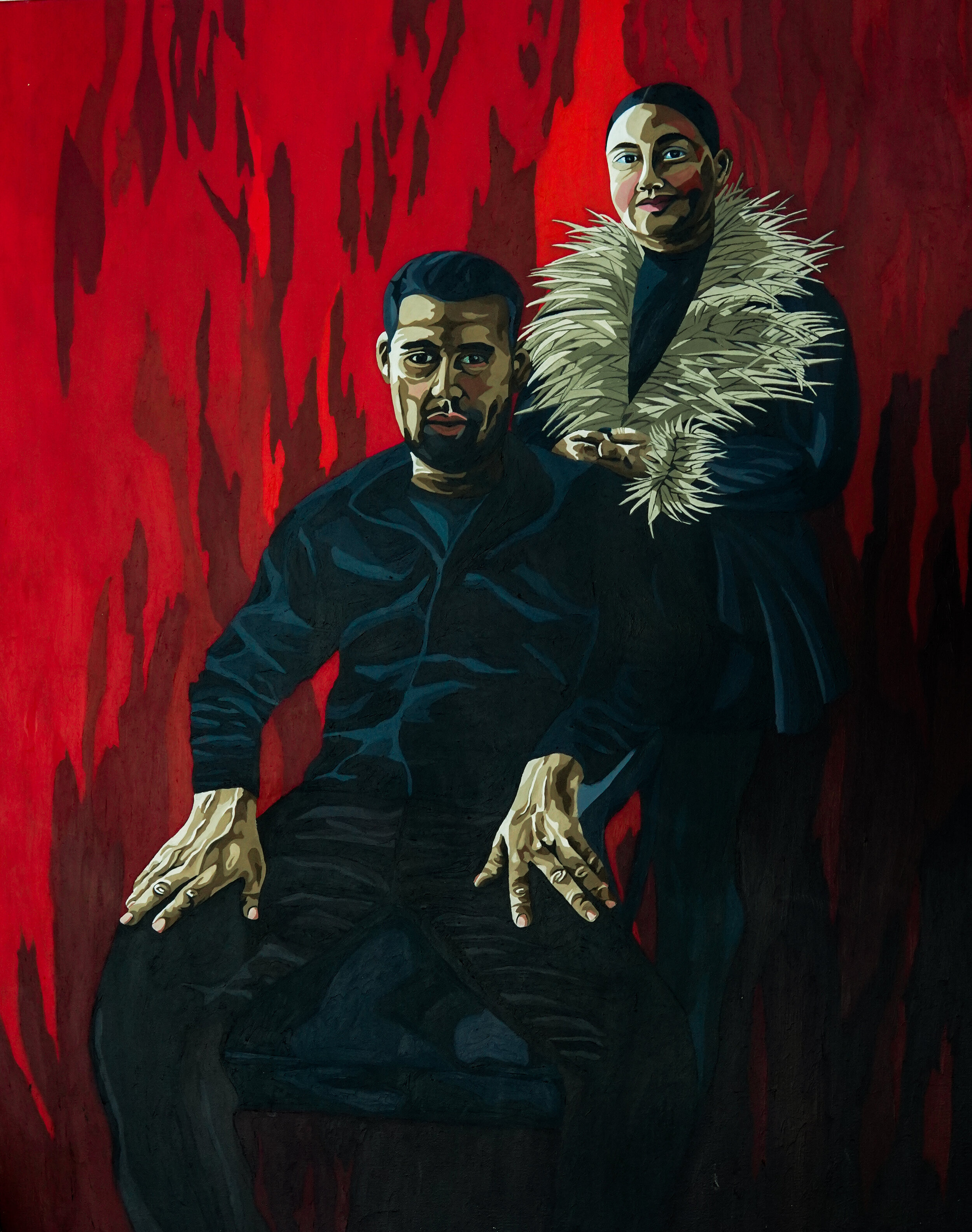 Red Skies (80x100cm, oil on canvas, 2020)