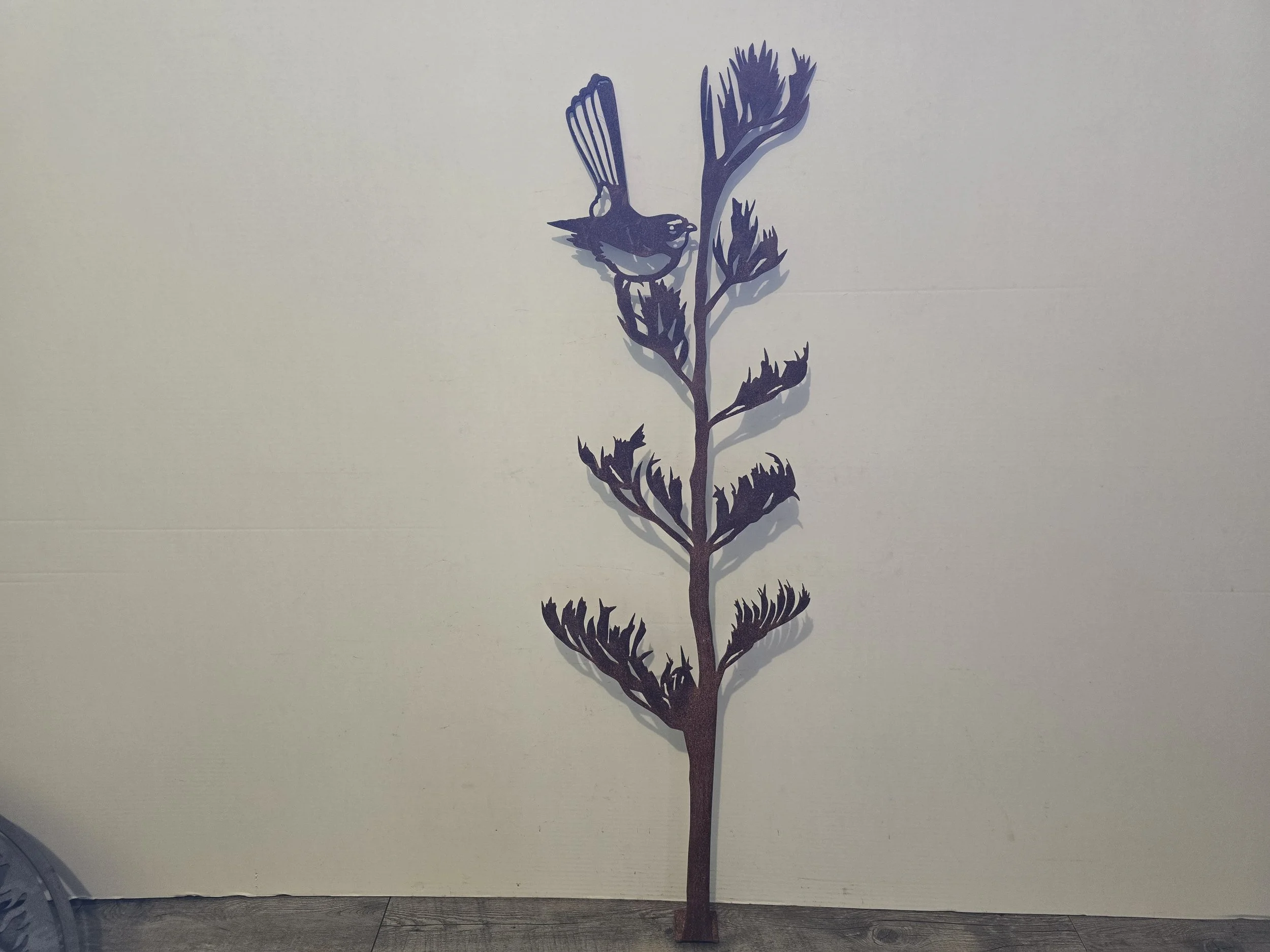 Mounted Large Fantail on Flaxpod - Reduced To Clear