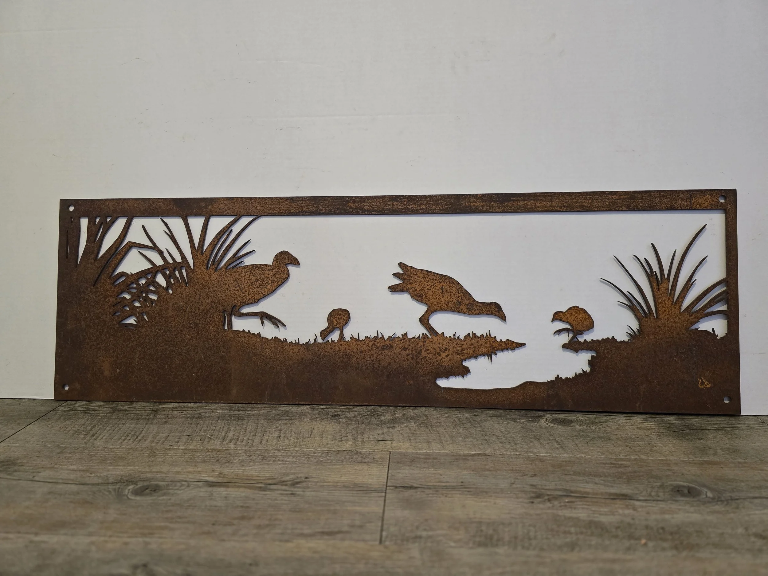 Pukeko Family Scene - Reduced To Clear