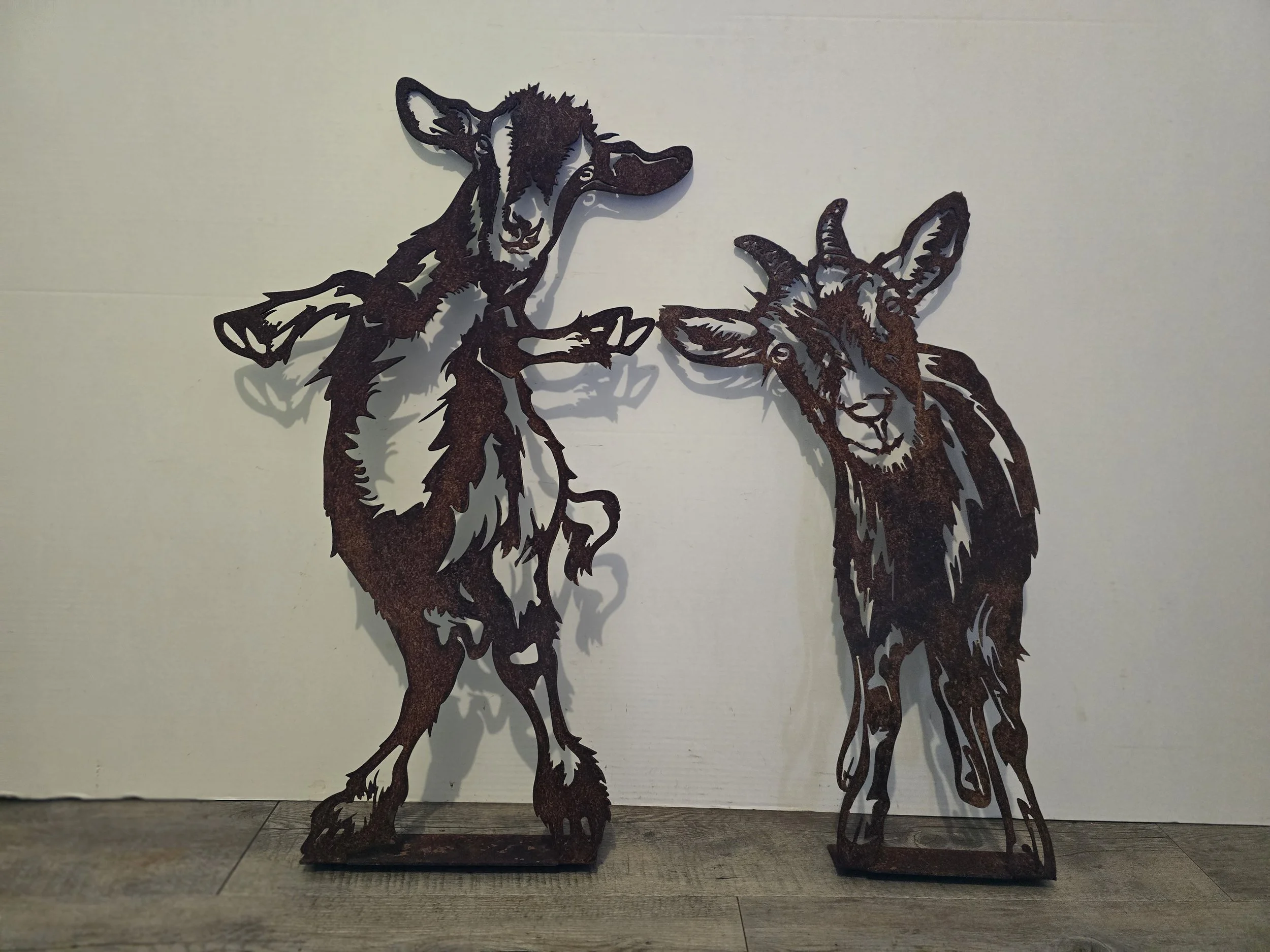 Mounted Set of Cheeky Goats - Reduced To Clear