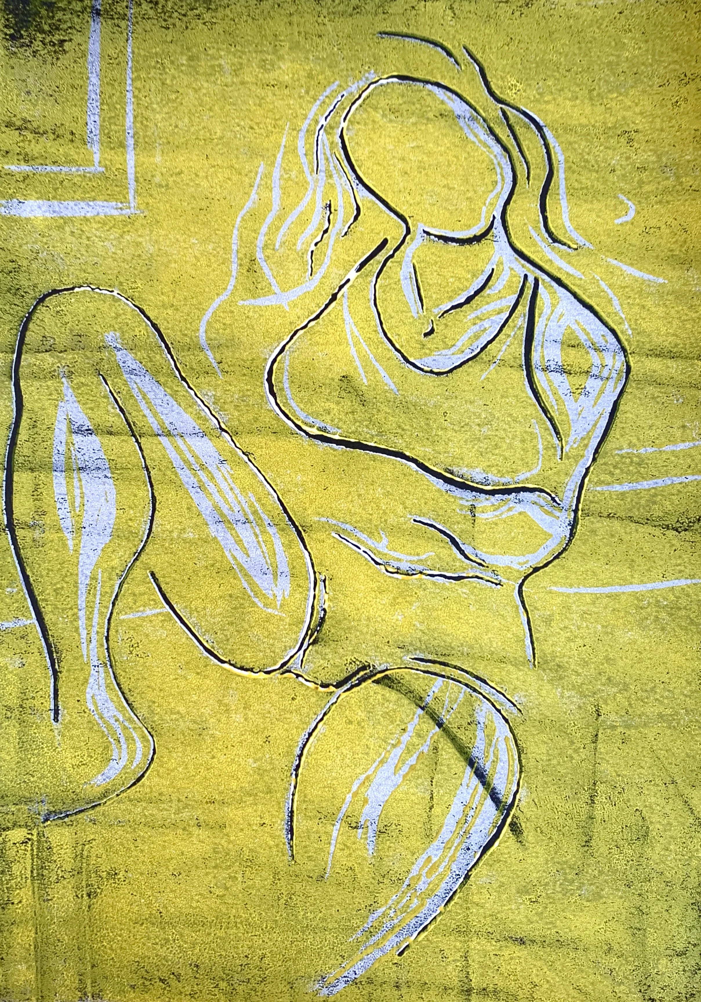 Woman in Thought (Yellow)