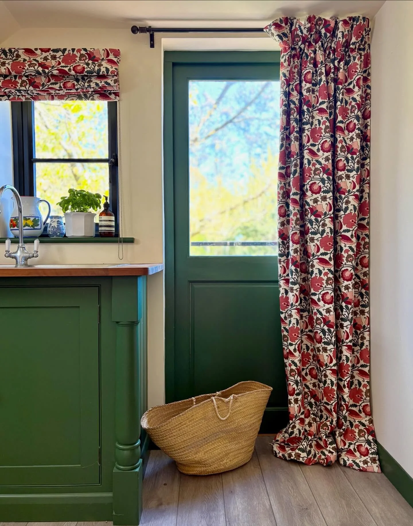 One day, quite a while ago now, I hoped that the idea which became Trailing Suzani would look like this. A delightful (well, I would say that) mishmash of colour and pattern with no discernible repeat. I hope that this client enjoys their new curtain