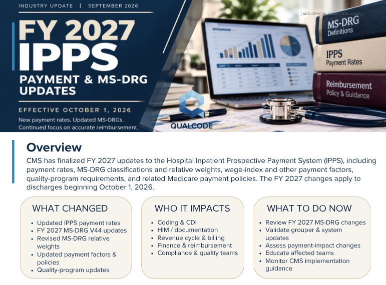 FY 2027 IPPS Payment & MS-DRG Updates