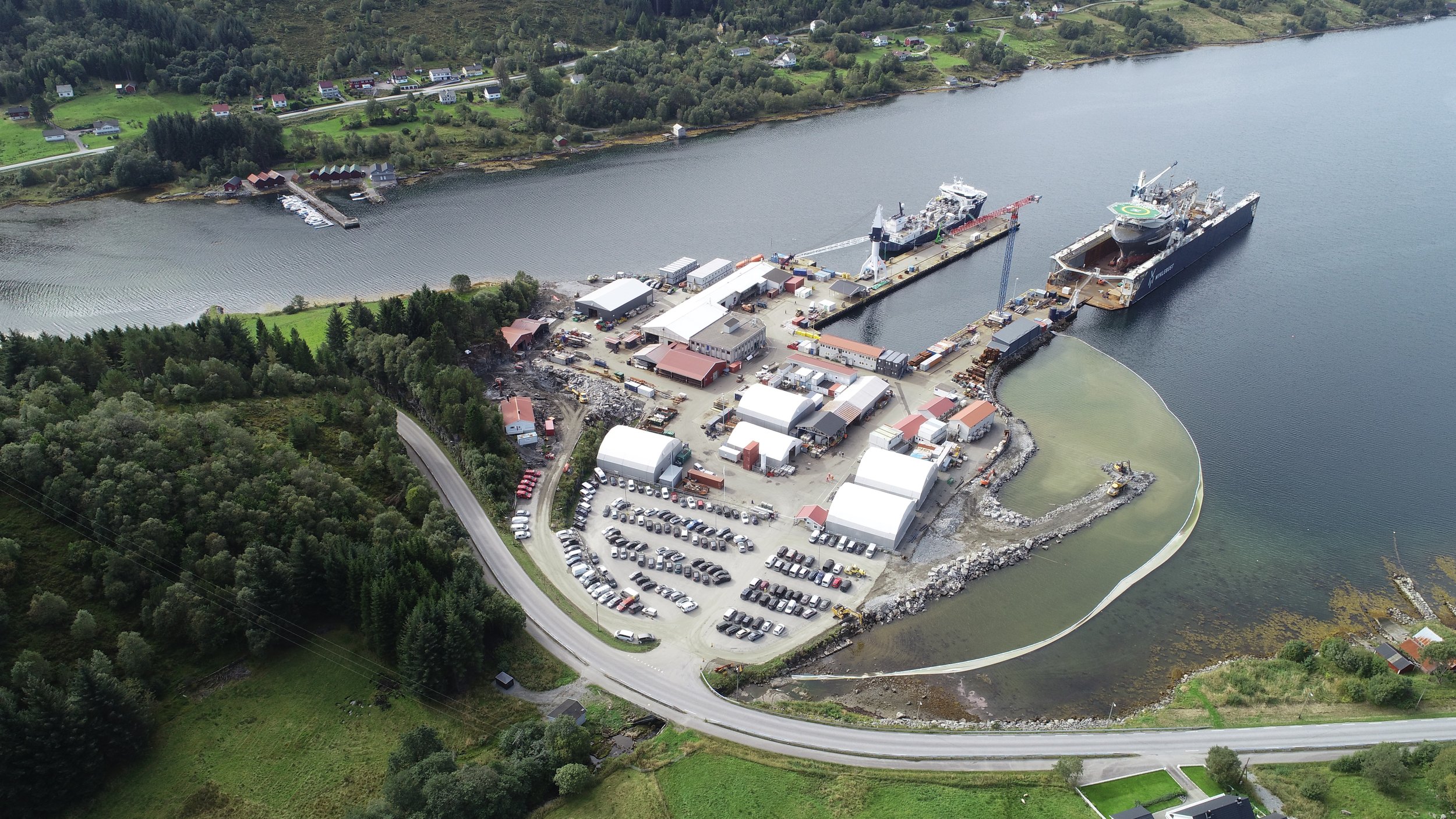 Siltgardin – en viktig miljøbeskyttelse på Myklebust Verft anlegget