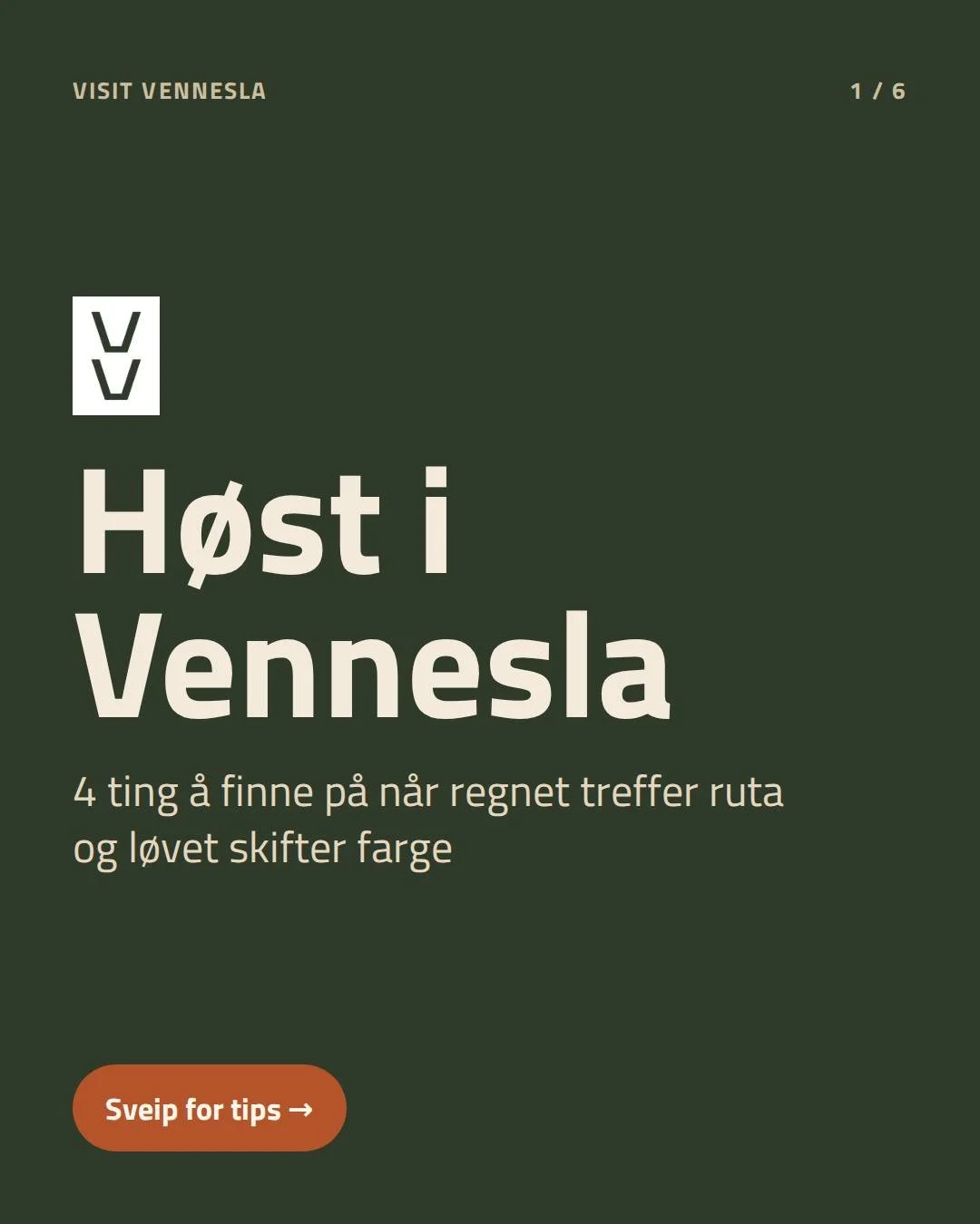 Gr&aring; himmel og regn p&aring; ruta? H&oslash;sten i Vennesla har mer &aring; by p&aring; enn sofaen 🍂

Sveip for fire tips til ting du kan finne p&aring; n&aring;r h&oslash;stv&aelig;ret sl&aring;r til, og lagre innlegget til neste gr&aring; dag