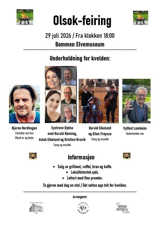 Olsok-feiring på Bommen Elvemuseum