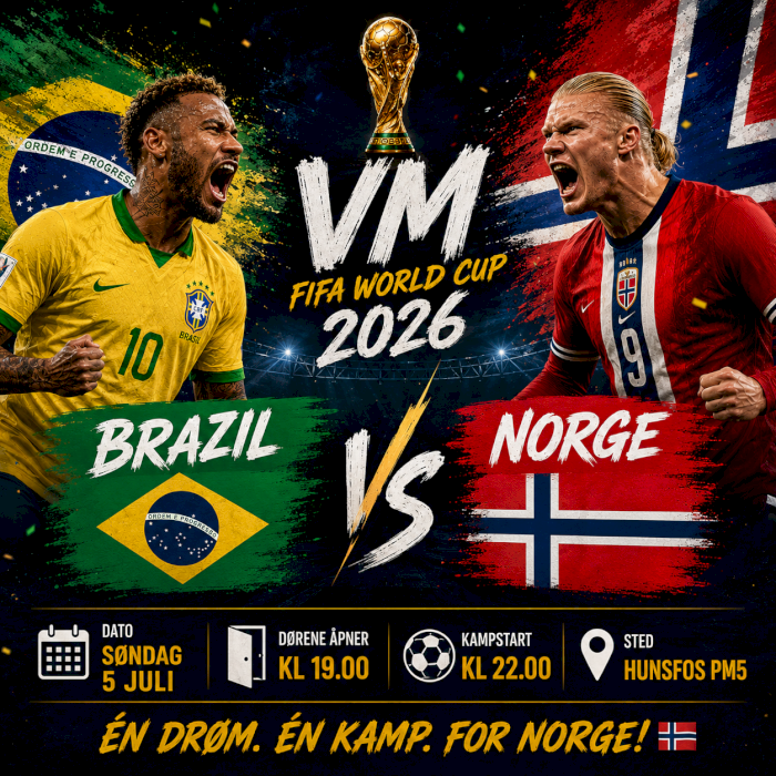 Brasil - Norge på storskjerm