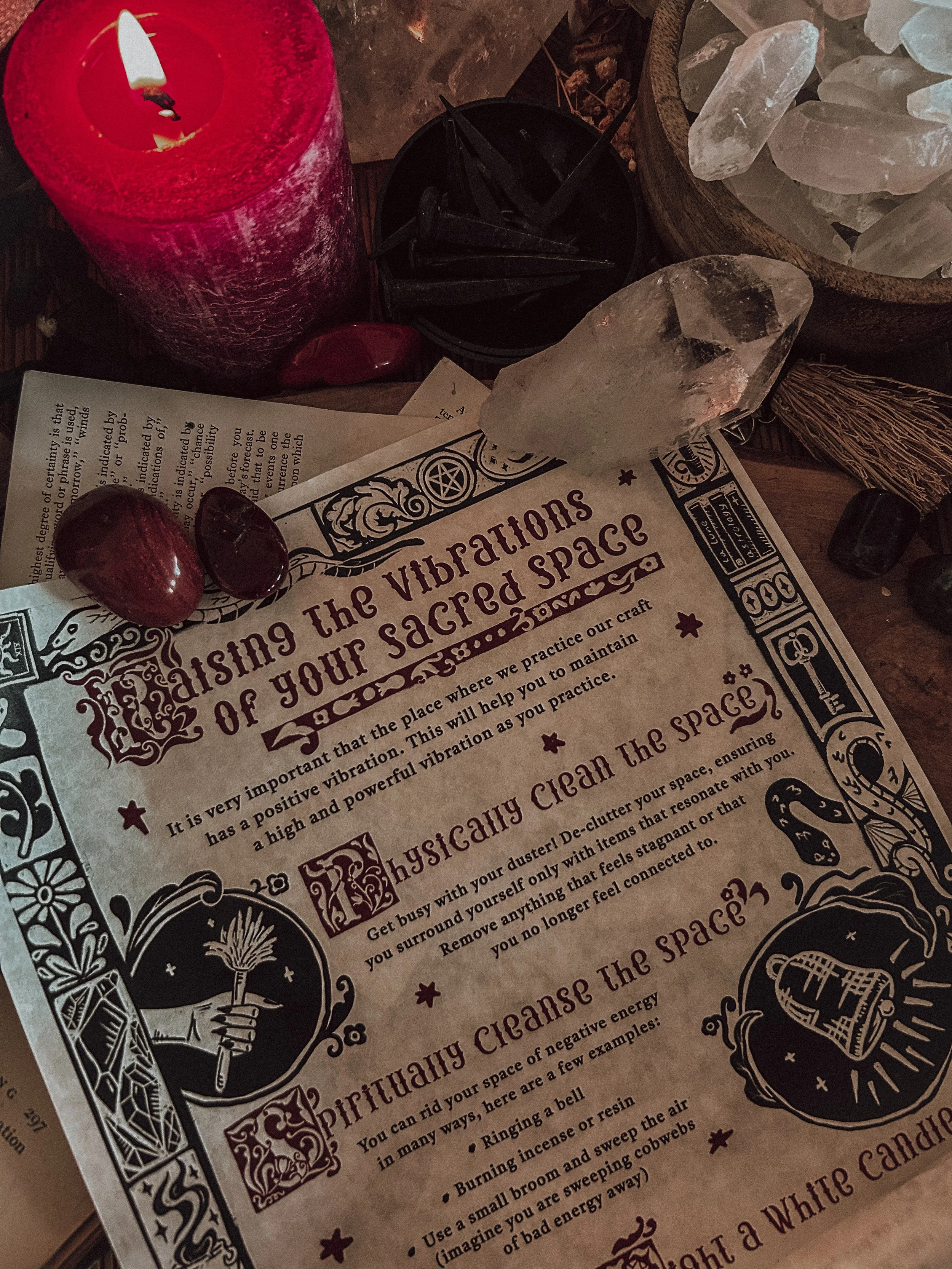 Raising the Vibrations of your Sacred Space – Parchment Scroll