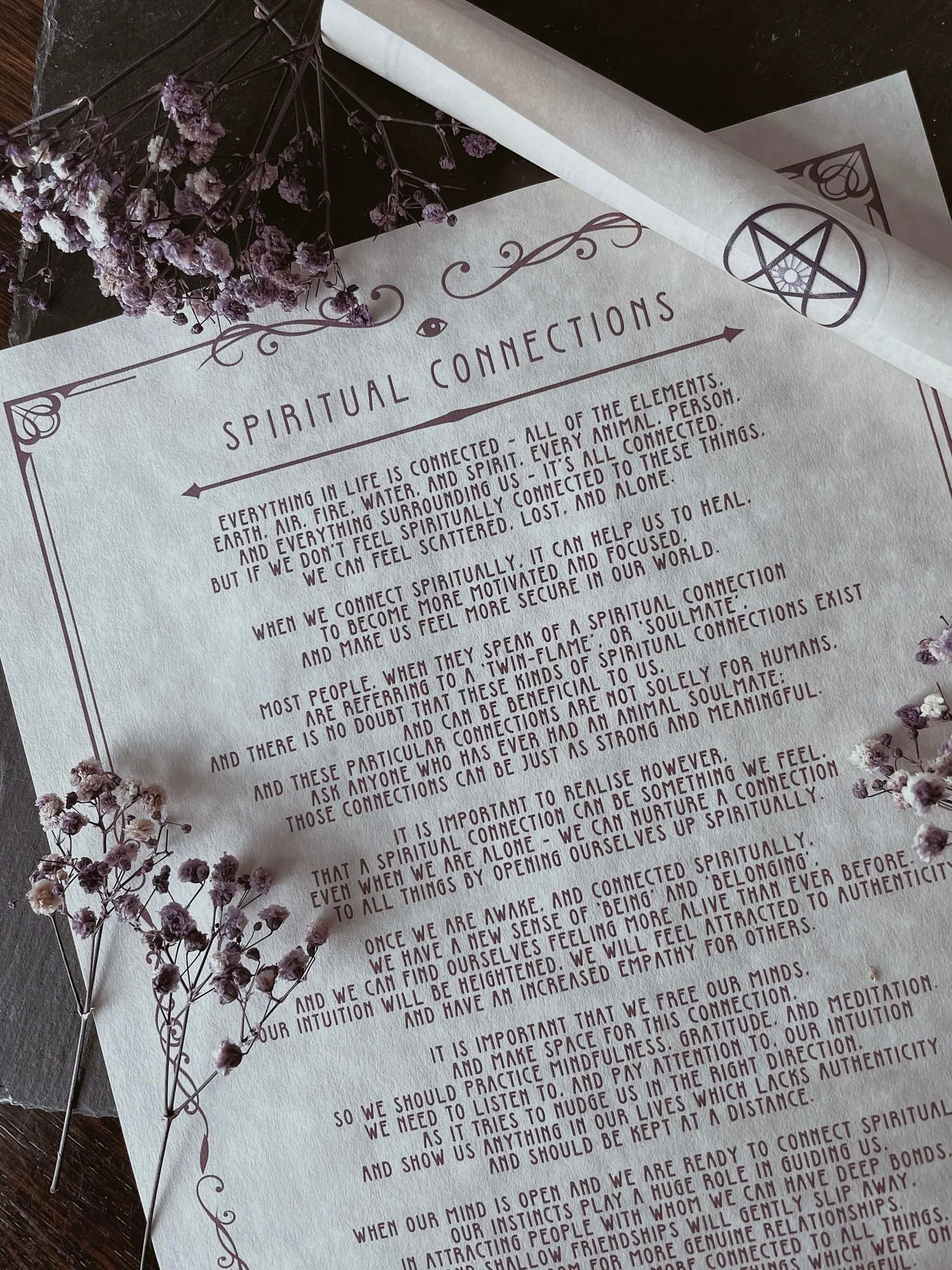 Spiritual Connections Parchment Scroll