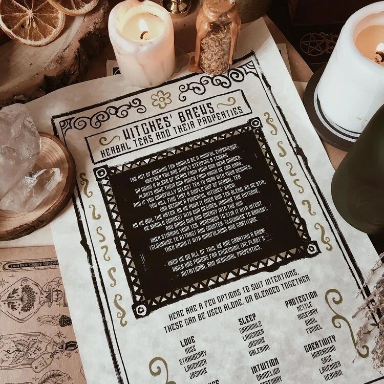 Witches' Brews Parchment Scroll
