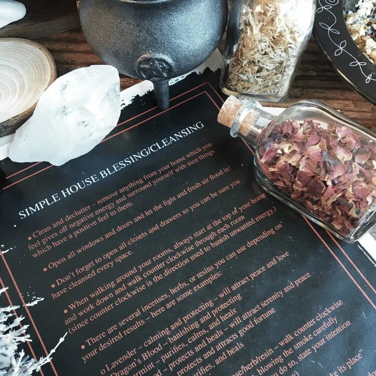 Simple House Cleansing/Blessing Parchment Scroll