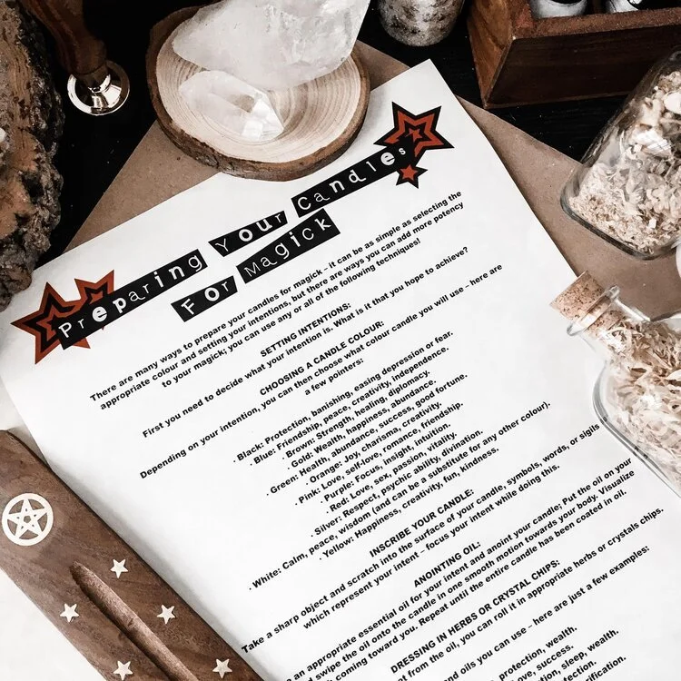 Preparing your Candles for Magick Parchment Scroll