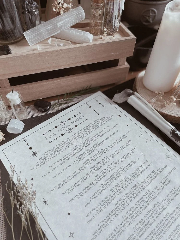 Full Moon Magick Parchment Scroll