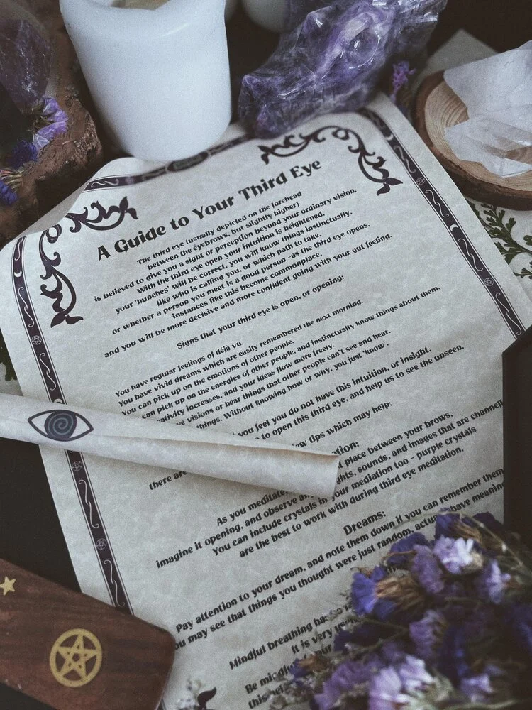 A Guide to Your Third Eye Parchment Scroll