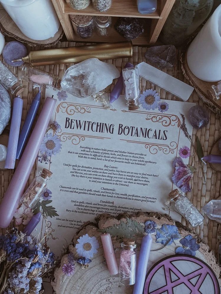 Bewitching Botanicals Parchment Scroll