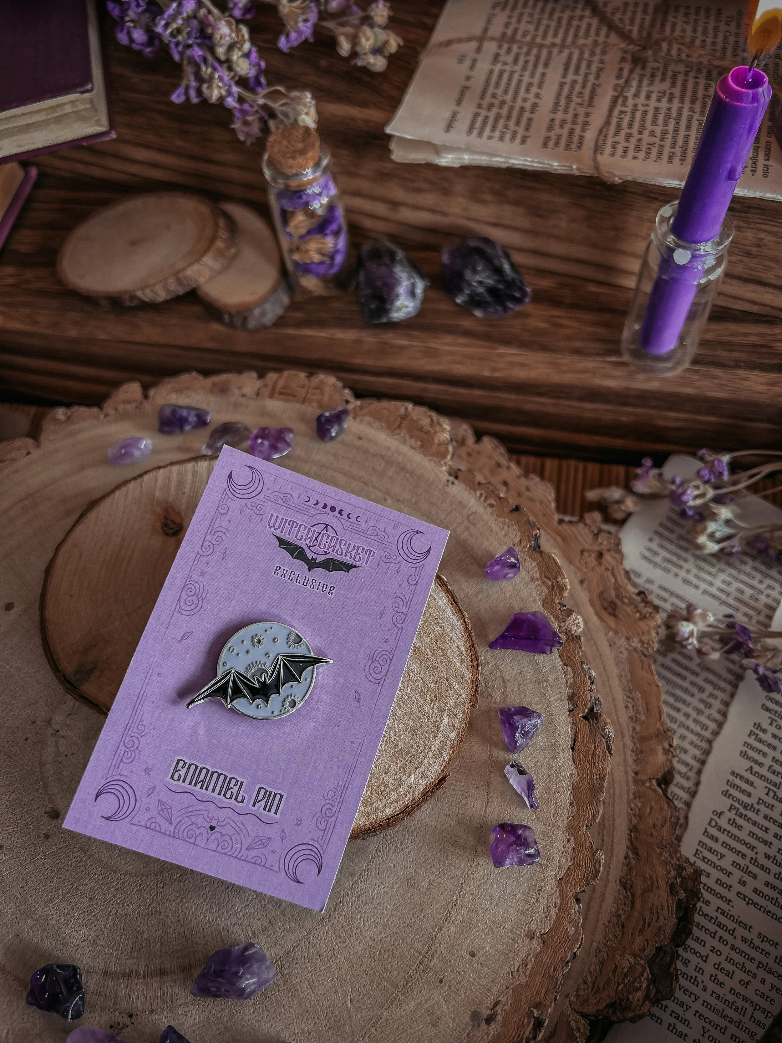 Bewitching Bat Enamel Pin
